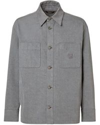 Fendi - Denim Shirt With Embroidery - Lyst