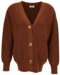 Elisabetta Franchi - V-Necked Cardigan - Lyst