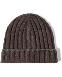 Brunello Cucinelli - Ribbed-Knit Cashmere Beanie Hat - Lyst