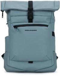 Piquadro - Zaino Roll-Top Per Pc E Ipad Con Cinghia Pettoral - Lyst