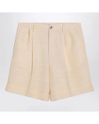 Valentino Garavani - Cream Jute Bermuda Shorts - Lyst