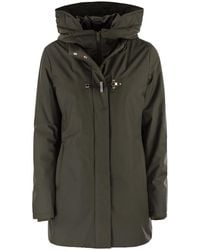 Fay - Technical Gabardine Toggle Coat - Lyst