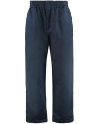 Bottega Veneta - Silk And Cotton Twill Trousers - Lyst