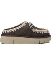 Mou - Mocha Sheepskin Slippers - Lyst
