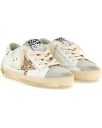 Golden Goose - 'Super-Star' Sneakers With Glitter Detail - Lyst