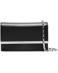 McQueen - Leather Mini Cross-Bar Clutch - Lyst