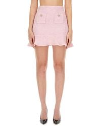 Self-Portrait - Chic Knit Mini Skirt - Lyst