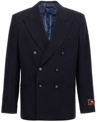 Etro - 'Decorative Basting' Blazer - Lyst