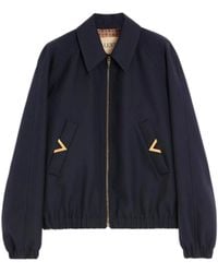 Valentino - Bomber Jacket With Vgold Pockets - Lyst