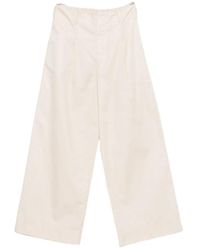 Susanne Bommer - Cotton Wide-Leg Trousers - Lyst