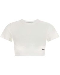 The Attico - Bustier Crop T-Shirt - Lyst
