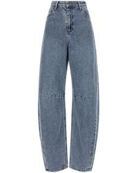 Self-Portrait - Barrel Leg' Jeans - Lyst