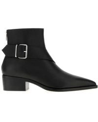 McQueen - Leather Heron Ankle Boots - Lyst