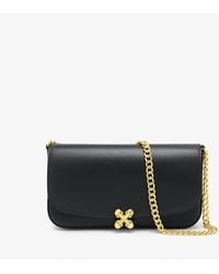 McQueen - Leather Skull Flower Crossbody Bag - Lyst
