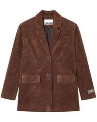Ganni - Corduroy Blazer - Lyst