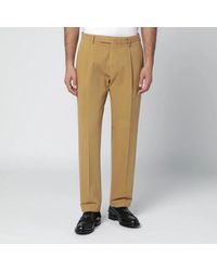 Santaniello - Ochre Cotton And Cashmere Trousers - Lyst