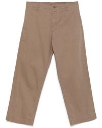 Emporio Armani - Cotton Blend Comfortable Trousers - Lyst
