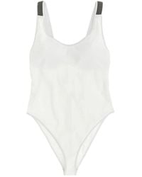 Brunello Cucinelli - 'Precious Details' One-Piece Swimsuit - Lyst
