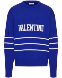 Valentino - Embroidered Logo Jumper - Lyst
