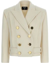 Balmain - Wool Coat - Lyst