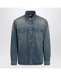 Versace - Vintage Denim Shirt - Lyst