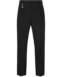 Prada - Tailored Trousers With Logo - Lyst