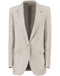 Tagliatore - Single-Breasted Bouclé-Effect Mélange Blazer - Lyst