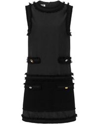Moschino - Wool Boucle Stretch Dress - Lyst