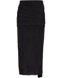 Valentino - Lace-Trim Maxi Skirt - Lyst