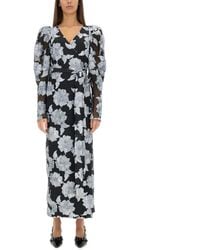 ROTATE BIRGER CHRISTENSEN - Rotate Birger Christensen Long Floral Dress - Lyst