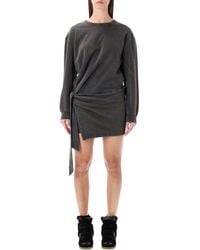 Isabel Marant - Isabel Marant Etoile Marant Étoile Zae Cotton Mini Sweatshirt Dress - Lyst
