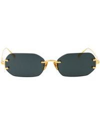 Linda Farrow - Yellowgold/Deepgreen Titanium Sunglasses - Lyst