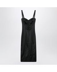 Dolce & Gabbana - Dolce&Gabbana Satin Bustier Dress - Lyst