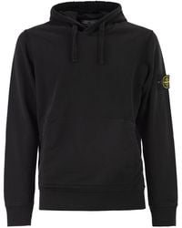 Stone Island - Regular Fit Sweatshirt With Hood And Kangaroo Pocket - Lyst