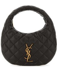 Saint Laurent - Charcoal Nappa Leather Icarino Shoulder Bag - Lyst
