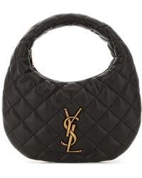 Saint Laurent - Charcoal Nappa Leather Icarino Shoulder Bag - Lyst
