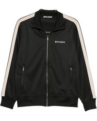 Palm Angels - Logo Embroidered Zipped Sweatshirt - Lyst