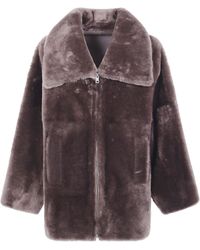 Blancha - Straight Merino Shearling Jacket - Lyst