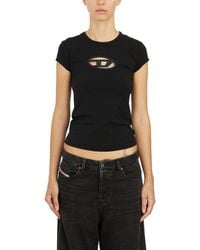 DIESEL - Cotton T-Shirt T-Angie - Lyst
