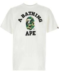 A Bathing Ape - Abc Camo College Tee - Lyst