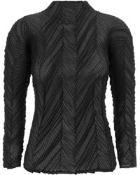 Issey Miyake - 'Zigzag Pleats' Sweater - Lyst