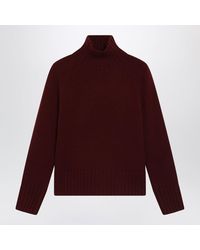 Max Mara - Max Mara S Bordeaux Turtleneck Sweater - Lyst