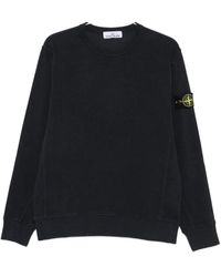Stone Island - Cotton Ribbed Crewneck Sweater - Lyst