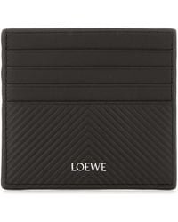 Loewe - Graphite Leather Card Holder - Lyst