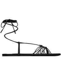 Saint Laurent - Babylone Satin Sandals - Lyst