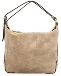 Tod's - Metal Dots Mini Leather Shoulder Bag - Lyst