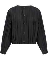 Pleats Please Issey Miyake - 'Smooth Coat' Coat - Lyst