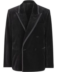 Fendi - Double-Breasted Velvet Jacket - Lyst