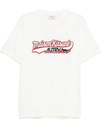 Autry X Maison Kitsune - Tshirt With Logo - Lyst
