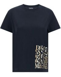 Max Mara - Graphic Crew Neck T-Shirt - Lyst